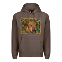 Coffee Fall Cow Premium Hoodie - RanaPortraitStore