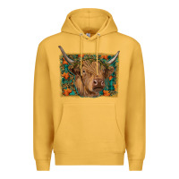 Mustard Fall Cow Premium Hoodie - RanaPortraitStore