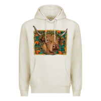 Oatmeal Heather Fall Cow Premium Hoodie - RanaPortraitStore