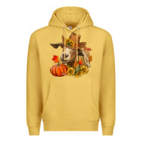 Antique Gold Fall Goat Premium Hoodie - RanaPortraitStore
