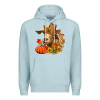 Blue Mist Fall Goat Premium Hoodie - RanaPortraitStore