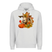 Dove Grey Fall Goat Premium Hoodie - RanaPortraitStore