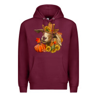 Burgundy Fall Goat Premium Hoodie - RanaPortraitStore