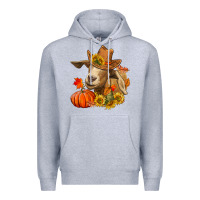 Heather Grey Fall Goat Premium Hoodie - RanaPortraitStore