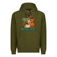 Army Green Happy Fall Y'all Pumpkins Premium Hoodie - RanaPortraitStore