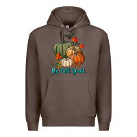 Coffee Happy Fall Y'all Pumpkins Premium Hoodie - RanaPortraitStore
