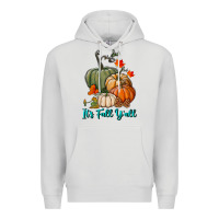 Dove Grey Happy Fall Y'all Pumpkins Premium Hoodie - RanaPortraitStore