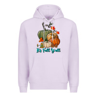 Lilac Happy Fall Y'all Pumpkins Premium Hoodie - RanaPortraitStore