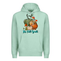 Seafoam Happy Fall Y'all Pumpkins Premium Hoodie - RanaPortraitStore