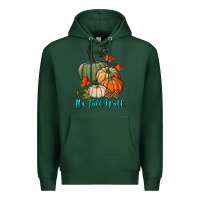 Sports Green Happy Fall Y'all Pumpkins Premium Hoodie - RanaPortraitStore