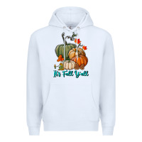 White Happy Fall Y'all Pumpkins Premium Hoodie - RanaPortraitStore