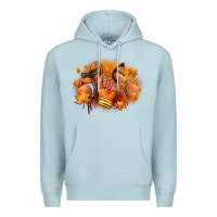 Blue Mist Fall sneaker and heel afro woman Premium Hoodie - RanaPortraitStore