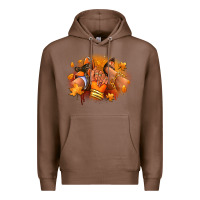 Chestnut Fall sneaker and heel afro woman Premium Hoodie - RanaPortraitStore