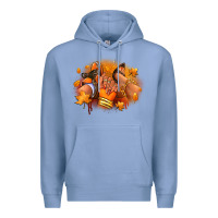 Colony Blue Fall sneaker and heel afro woman Premium Hoodie - RanaPortraitStore