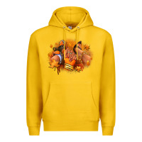 Fall Sneaker And Heel Afro Woman Premium Hoodie | Teevron