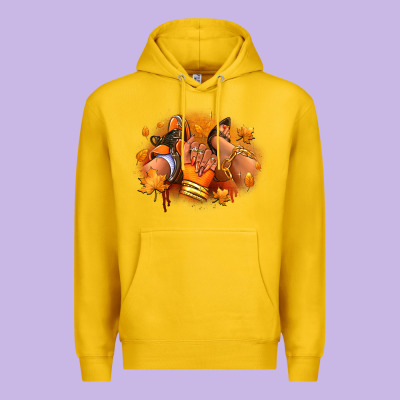 Premium Hoodie Fall sneaker and heel afro woman
