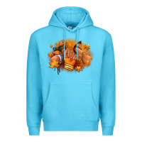 Ocean Blue Fall sneaker and heel afro woman Premium Hoodie - RanaPortraitStore