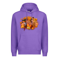 Purple Fall sneaker and heel afro woman Premium Hoodie - RanaPortraitStore