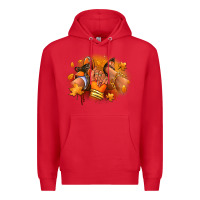 Red Fall sneaker and heel afro woman Premium Hoodie - RanaPortraitStore