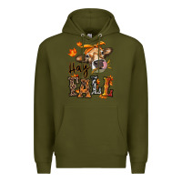 Army Green Hay Fall heifer Premium Hoodie - RanaPortraitStore