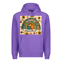 Purple Happy Fall y'all Premium Hoodie - RanaPortraitStore