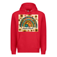 Red Happy Fall y'all Premium Hoodie - RanaPortraitStore