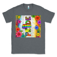 Charcoal Heather LGBTQ+ Pride With Flower Tumbler Classic Tee - BundleAndBundleShop