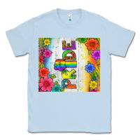 Dusty Blue LGBTQ+ Pride With Flower Tumbler Classic Tee - BundleAndBundleShop
