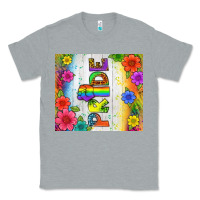 Heather Grey LGBTQ+ Pride With Flower Tumbler Classic Tee - BundleAndBundleShop
