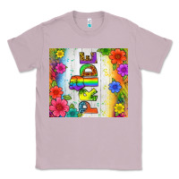 Lilac LGBTQ+ Pride With Flower Tumbler Classic Tee - BundleAndBundleShop