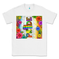 White LGBTQ+ Pride With Flower Tumbler Classic Tee - BundleAndBundleShop