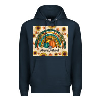 Navy Happy Fall y'all Premium Hoodie - RanaPortraitStore