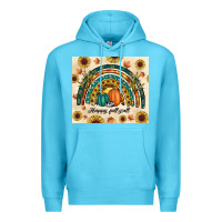 Ocean Blue Happy Fall y'all Premium Hoodie - RanaPortraitStore