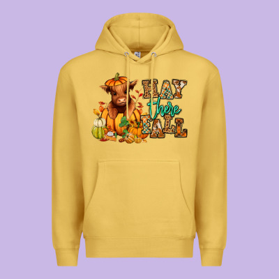 Premium Hoodie Hay there Fall pumpkin heifer