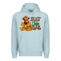 Blue Mist Hay there Fall pumpkin heifer Premium Hoodie - RanaPortraitStore
