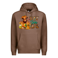 Chestnut Hay there Fall pumpkin heifer Premium Hoodie - RanaPortraitStore