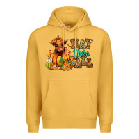 Mustard Hay there Fall pumpkin heifer Premium Hoodie - RanaPortraitStore