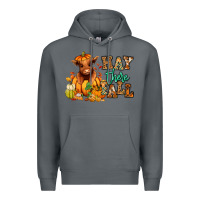 Rock Hay there Fall pumpkin heifer Premium Hoodie - RanaPortraitStore