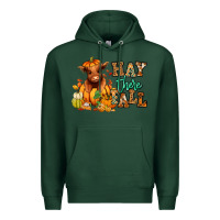 Sports Green Hay there Fall pumpkin heifer Premium Hoodie - RanaPortraitStore
