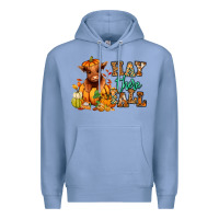 Colony Blue Hay there Fall pumpkin heifer Premium Hoodie - RanaPortraitStore