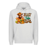 Dove Grey Hay there Fall pumpkin heifer Premium Hoodie - RanaPortraitStore