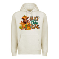 Oatmeal Heather Hay there Fall pumpkin heifer Premium Hoodie - RanaPortraitStore