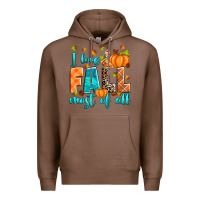 Chestnut I love Fall most of all Premium Hoodie - RanaPortraitStore