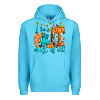 Ocean Blue I love Fall most of all Premium Hoodie - RanaPortraitStore