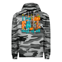 Slate Camo I love Fall most of all Premium Hoodie - RanaPortraitStore