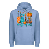 Colony Blue I love Fall most of all Premium Hoodie - RanaPortraitStore