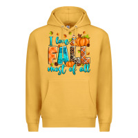 Mustard I love Fall most of all Premium Hoodie - RanaPortraitStore