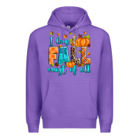 Purple I love Fall most of all Premium Hoodie - RanaPortraitStore