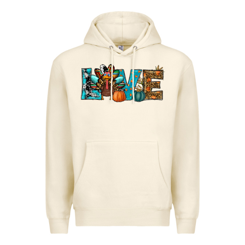 Love Thanksgivings Turkey Premium Hoodie by RanaPortraitStore | Teevron