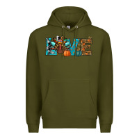 Army Green Love Thanksgivings Turkey Premium Hoodie - RanaPortraitStore